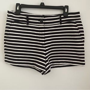 Dark Blue & White Striped Shorts, Sz 8